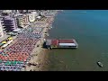 flyover of the beach in durres albania plazhi i durresit