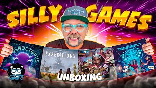 Silly Board Game Unboxings - August, 2023 - Expeditions, Cosmoctopus, Queen By Midnight and More!