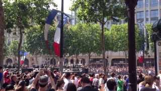Bastille day military parade on the Champs