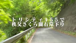 トリシティ155で秩父さくら湖右岸下り