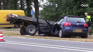 Automobilist uit auto geknipt bij ongeluk op N756 tussen Raalte en Wijhe