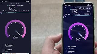 SKT 5G 속도 측정(5G speed test in Seoul, Korea)