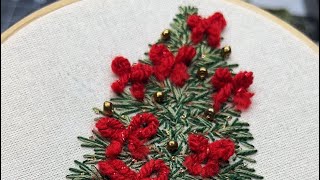 Christmas tree embroidery