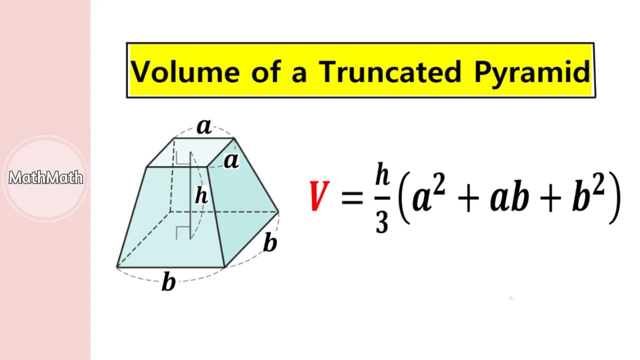 How To Volume Of A Truncated Pyramid Volume Of A Frustum Of A Square