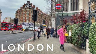 Knightsbridge London Walking Tour | 4K HDR Virtual Walking Tour around the Affluent area of London