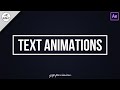 Text Intro Animations Effect | Text Animations | After Effects Tutorial | No Plugins | GSP Creations