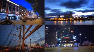 Oslo - City nightlife walk + Night cruise , Norway FPV