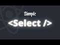 Simple Select (Dropdown) component in ReactJS