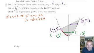Sp26 Math 126 Exam 2 Page 2(b): Setting up a double integral - Mowing the Yard