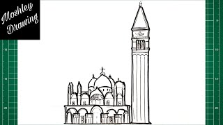 How to Draw St Mark's Basilica and Campanile