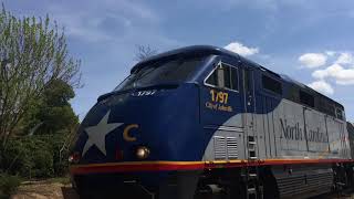 Amtrak 75 Piedmont Arriving And Departing Cary N.C.! 4/14/18