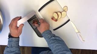 Chopping potatoes to freeze dry