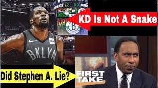 Stephen A. Smith/Kevin Durant | Fans and Stephen A Smith Call Kevin Durant A Snake?