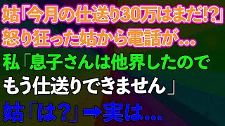 【スカッとする話】義母「今月の仕送り30万はまだ！？」怒り狂った義母から電話が   私「息子さんは他界したので、もう仕送りできません」義母「は？」→実は