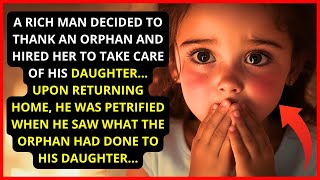 A rich man decided to thank an orphan and hired her to take care of his daughter. Upon returning...