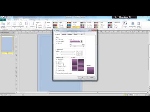 Microsoft Publisher 2010- Background Colours Microsoft Publisher 2010- Background Colours
