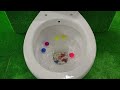 mini plastic balls vs popular sodas pepsi coca cola fanta fruko and mentos in the toilet