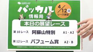 さがけいば【パッカル情報局4/12レース展望】阿蘇山特別ほか