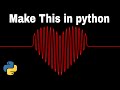 Heart Animation with Sine Wave  in Python | Python Matplotlib Animation Tutorial | ASMR coding