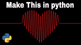 Heart Animation with Sine Wave in Python | Python Matplotlib Animation Tutorial | ASMR coding