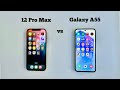 Samsung A55 vs iphone 12 Pro Max | Speed Test