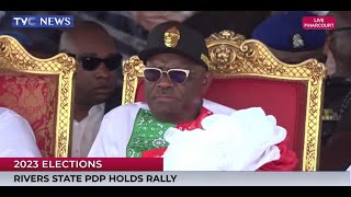 (MUST WATCH) Gov. Wike Present As PDP Holds Governorship Rally In Rivers State