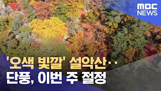 '오색 빛깔' 설악산‥단풍, 이번 주 절정 (2022.10.20/뉴스투데이/MBC)