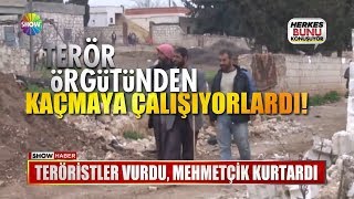 Teröristler vurdu, Mehmetçik kurtardı