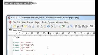 PHP Tutorial 5 - Arrays