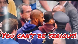 Chris Paul tells security to eject fan, For putting hands on his mom😆