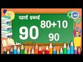 counting from 1 to 100 in hindi simplest