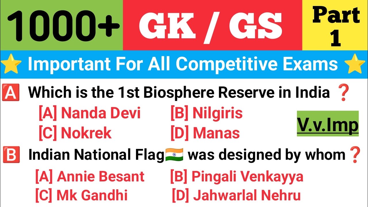 | India Gk | General Knowledge Questions & Answers | Important Gk ...