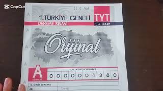 orijinal yayınları Türkiye geneli tyt deneme sınavı 1 sonucum ve cevap anahtarı #yks2025 #tyt