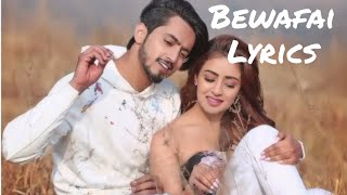 Bewafai Song (Lyrics) | Rochak Kohli Feat.Sachet Tandon, Manoj M | Mr. Faisu, Musskan S & Aadil K