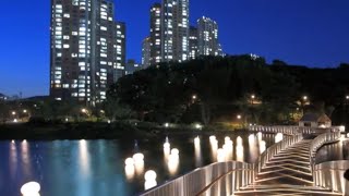 Gwanggyo New Town, Suwon, South Korea | 광교 중앙공원 | 광교 카페거리 | 광교 원천호수 야경