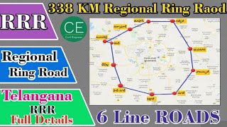 RRR | Reginal Ring Road | Telangana Real estate at RRR | రెజినల్ రింగ్ రోడ్ | 6 Line 338 KM RRR