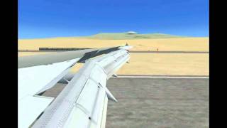 FSX Iberia 757 landing at Tenerife Reina Sofia Airport