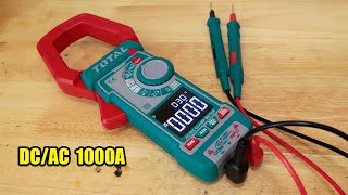 Review TOTAL DC AC 1000A Clamp Meter TMT7610002 Professional tools hands