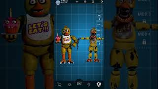 FNAF AR Edit Classic Withered Animatronics #shorts #fyp #fnaf #withered #freddy #bonnie #chica #foxy
