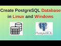 Create PostgreSQL Database using 3 different ways on Windows and Linux  PostgreSQL Database Creation