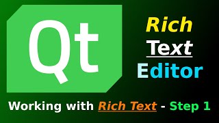 Rich Text Editor Step 1 - Udemy Preview - Qt Widgets for Beginners