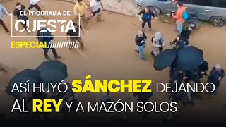 Así huyó Sánchez dejando al Rey y Mazón solos recibiendo los insultos de las víctimas de la DANA