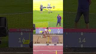 Triple jump Girl 😱🔥 😱 #jump  #shorts #athlete #jumper