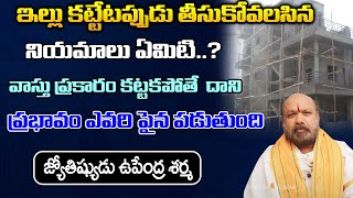 ఇల్లు కట్టేటప్పుడు తీసుకోవలసిన నియమాలు.? | Home Vasthu | Astrologer Upendra Sharma | Bhakthi Nilayam