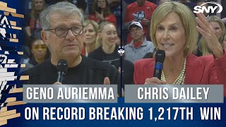 Geno Auriemma's and Chris Dailey's full speeches after record-breaking 1,217th win | SNY