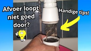 Afvoer is niet verstopt maar loopt niet door? Handige tips! 👍