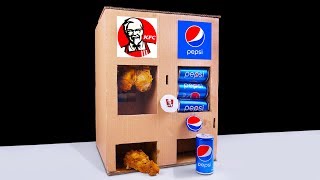 How to Make KFC Chicken Drumsticks and Pepsi Vending Machine from Cardboard