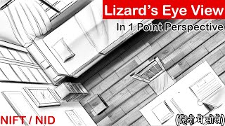 #7 How to Draw Lizards Eye View in One point perspective