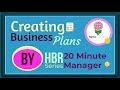 Creating Business Plans By Harvard Business Review: 20 Minute Manager series: Animated Summary