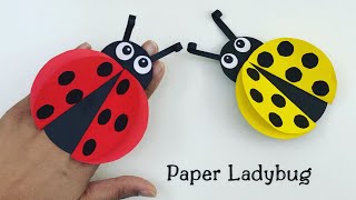 DIY PAPER LADYBUG FINGER PUPPET | Origami BIRD finger puppet |origami Craft / paper Craft For School